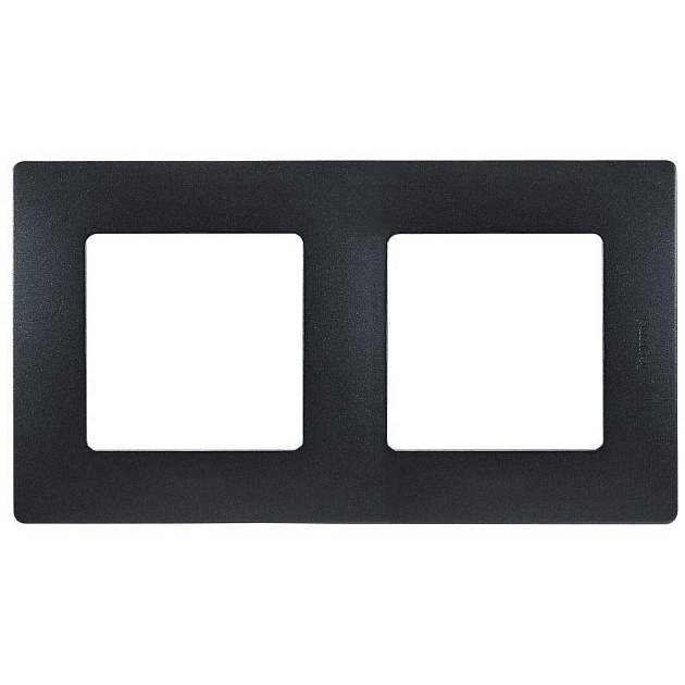 Рамка 2-постовая Legrand Etika антрацит 672582 Фото № 1