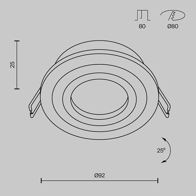 Встраиваемый светильник Maytoni Atom DL023-2-01W Фото № 6