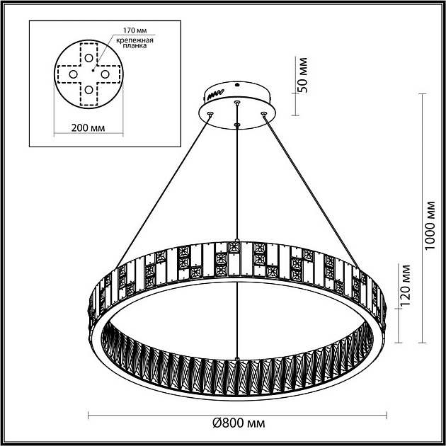 Подвесная люстра Odeon Light CROSSA 5072/100L Фото № 4
