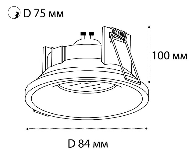 Встраиваемый светильник Italline IT07-7010 black Фото № 2