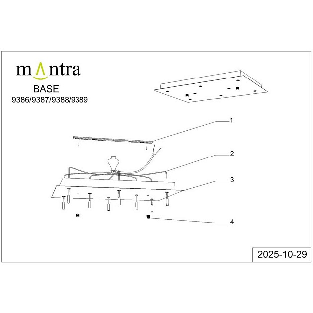 Потолочное основание Mantra Modular Light Florones 9387 Фото № 2