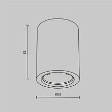 Потолочный светильник Maytoni Technical Conik gyps C001CL-GU10-W 1
