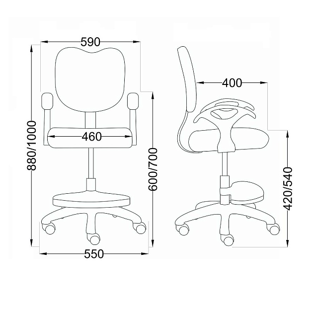 Детское кресло AksHome Catty котенок розовый, ткань 84763 Фото № 2