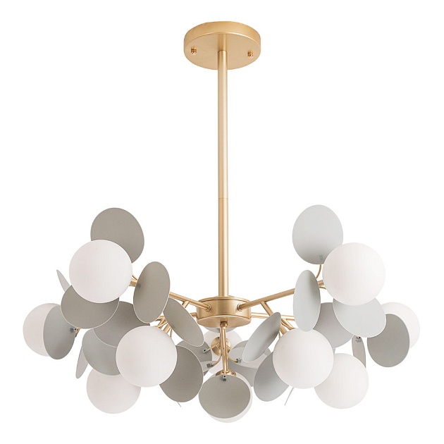 Люстра на штанге Arte Lamp PEACOCK A1369SP-10GY изображение 1 Люстра на штанге Arte Lamp PEACOCK A1369SP-10GY Фото № 1