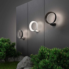 Уличный настенный светодиодный светильник Elektrostandard Ring 1710 Techno Led белый a054931 3