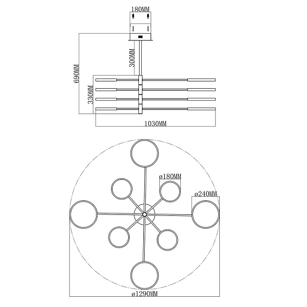 Потолочная светодиодная люстра Moderli Run V5071-CL Фото № 2