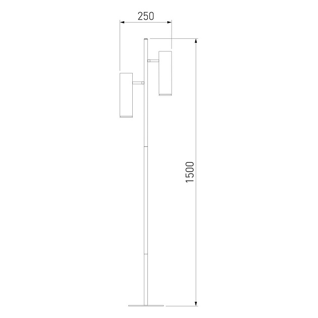Торшер Eurosvet Barre 01087/2 черный изображение 2 Торшер Eurosvet Barre 01087/2 черный Фото № 2