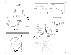 Бра Ambrella Light High Light Ceramo Classic LH75027 1