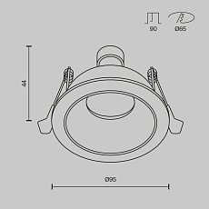 Встраиваемый светильник Maytoni Technical Downlight Share DL126-GU10-B 5