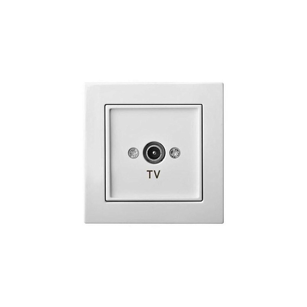 ТВ-розетка оконечная Liregus Epsilon белый 28-024 Фото № 1