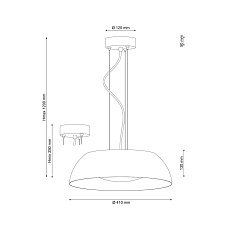 Подвесной светодиодный светильник Lucia Tucci Sia 850.400 Bianco Led 1