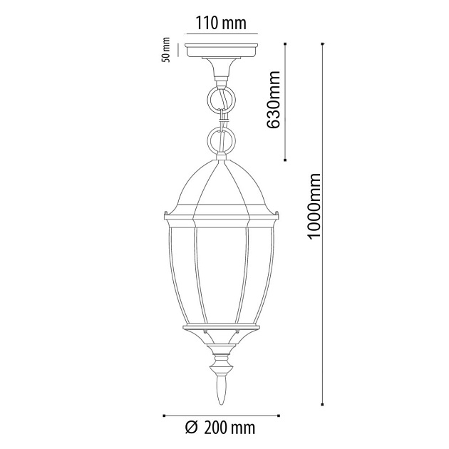 Уличный подвесной светильник De Markt Фабур 804010801 Фото № 9
