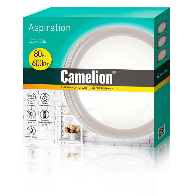 Настенно-потолочный светильник Camelion LBS-7736 14530 изображение 2 Настенно-потолочный светильник Camelion LBS-7736 14530 Фото № 2