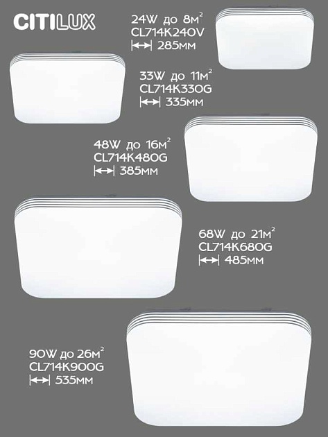 Потолочный светодиодный светильник Citilux Симпла CL714K900G Фото № 3