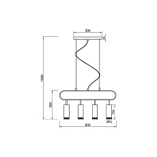 Подвесной светильник Vele Luce Brio VL5794P04 3
