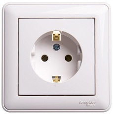 Розетка 2К+З Systeme Electric W59 16A 250V белая RS16-154-18