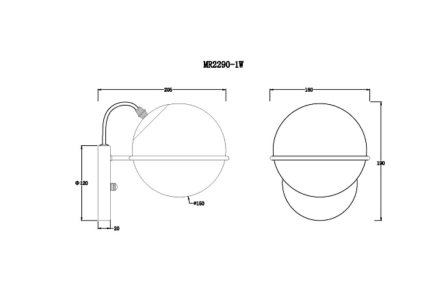 Бра MyFar Julian MR2290-1W Фото № 2