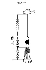 Подвесной светильник Moderli Glassy V10907-P 1