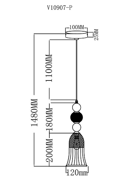 Подвесной светильник Moderli Glassy V10907-P Фото № 2