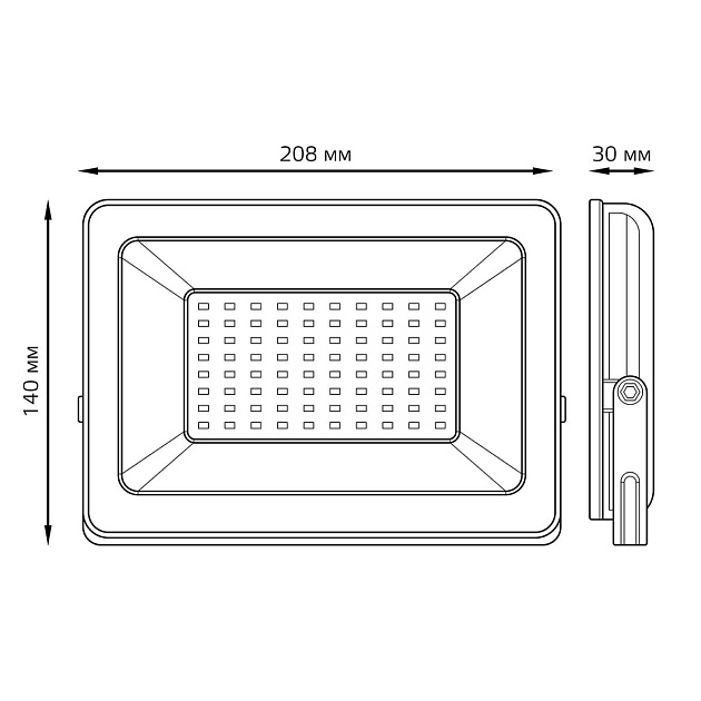 Прожектор светодиодный Gauss Elementary 70W 3000К 613527170 изображение 3 Прожектор светодиодный Gauss Elementary 70W 3000К 613527170 Фото № 3