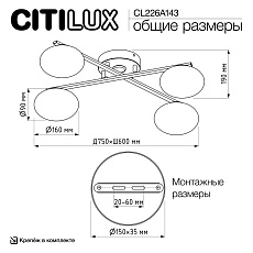 Потолочная светодиодная люстра Citilux Atman Smart CL226A143 1