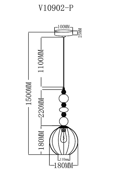 Подвесной светильник Moderli Charm V10902-P Фото № 2