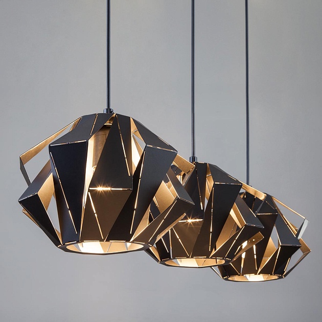 Подвесной светильник Eurosvet Moire 50137/3 черный Фото № 4