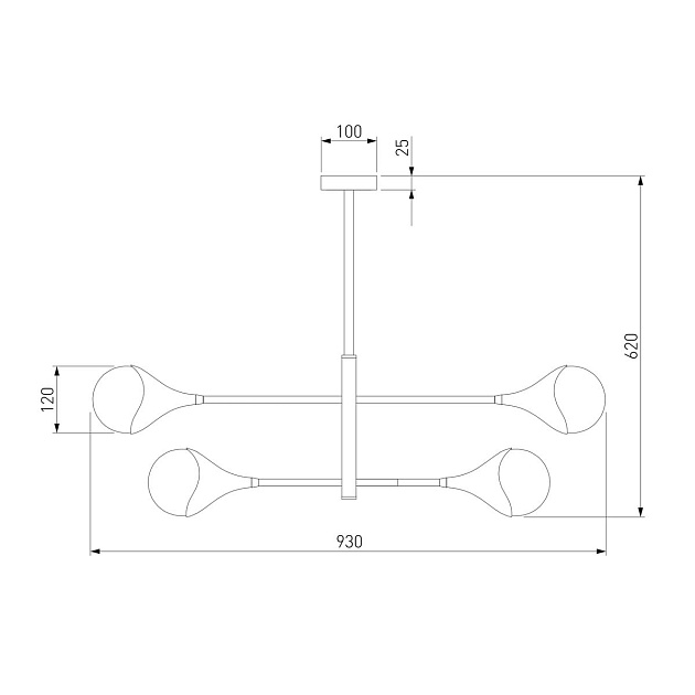 Подвесная люстра Eurosvet Calyx 60168/6 латунь Фото № 2