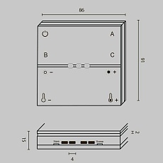Беспроводная панель управления Maytoni Lighting control Zigbee DRC035-Z-8-W 3