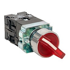 Переключатель BD33 3P c красной подстветкой 230В NO EKF PROxima xb2-bk33-r-230