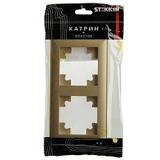Рамка 2-постовая Stekker Катрин золото PFR00-7002-08 49607 1