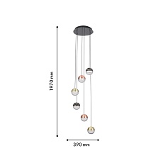 Подвесная светодиодная люстра Favourite Luna 4371-6P 1