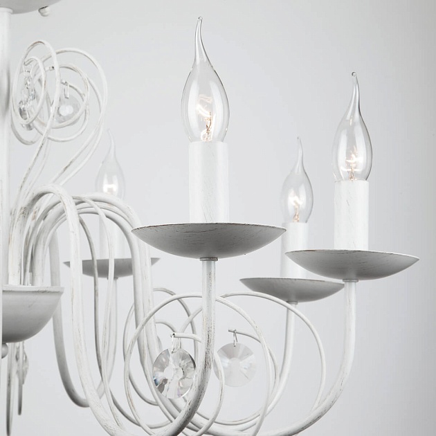 Подвесная люстра Eurosvet 60018/8 белый с золотом изображение 3 Подвесная люстра Eurosvet 60018/8 белый с золотом Фото № 3