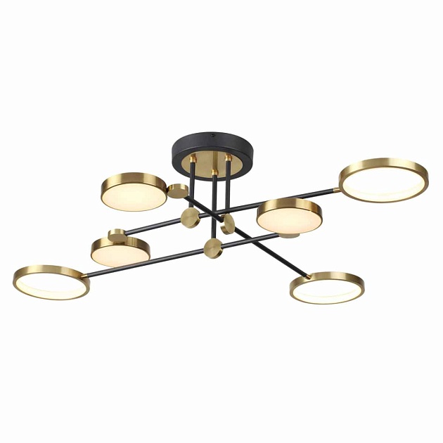 Потолочная светодиодная люстра Odeon Light Midcent Denzel 4320/60CL изображение 3 Потолочная светодиодная люстра Odeon Light Midcent Denzel 4320/60CL Фото № 3