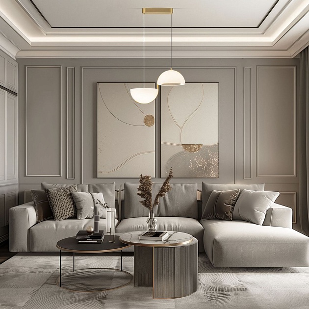 Подвесной светодиодный светильник Eurosvet Emisfero 50083/2 LED золото Фото № 4