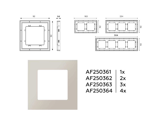 Рамка AMBRELLA VOLT AF250363 изображение 2 Рамка AMBRELLA VOLT AF250363 Фото № 2