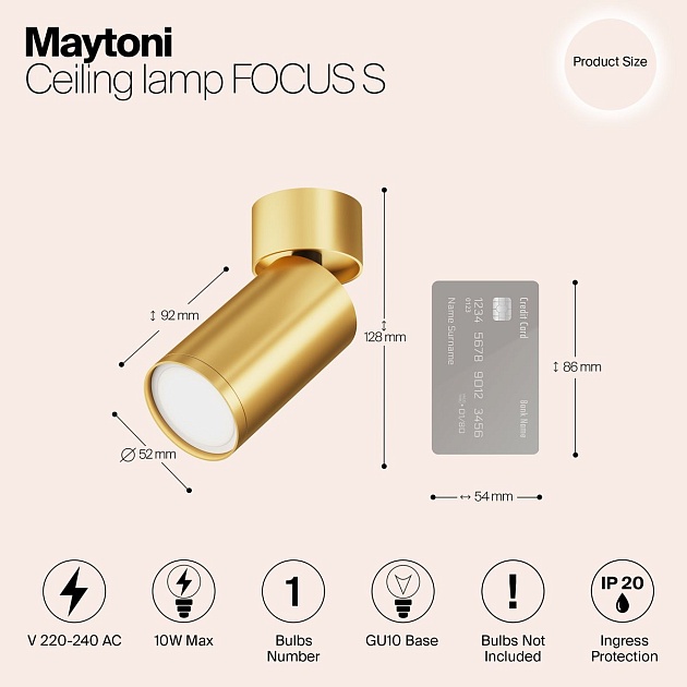 Спот Maytoni Technical Focus S C050CL-U-1MG изображение 2 Спот Maytoni Technical Focus S C050CL-U-1MG Фото № 2