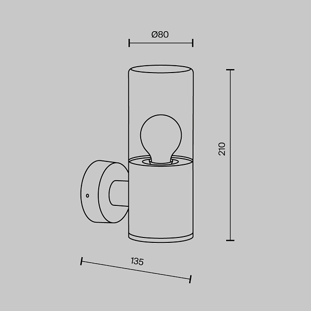 Уличный настенный светильник Maytoni Amas O432WL-01GF изображение 2 Уличный настенный светильник Maytoni Amas O432WL-01GF Фото № 2