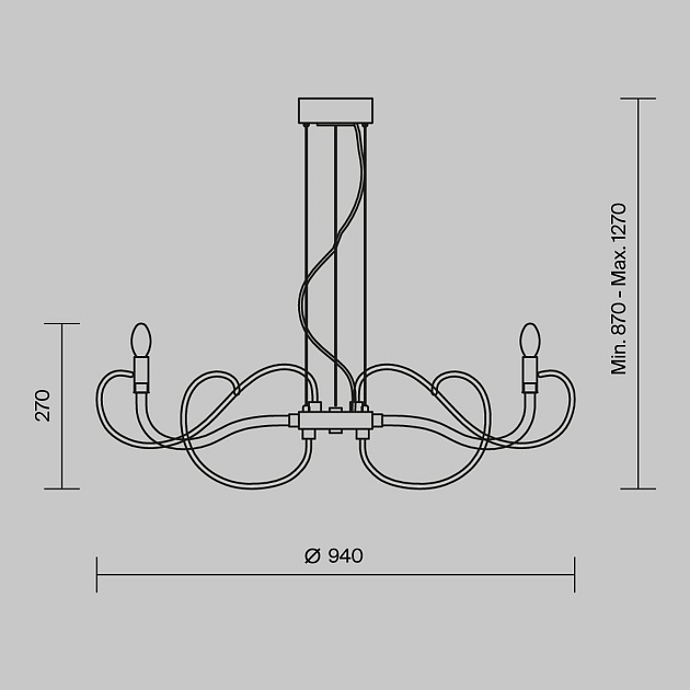 Подвесная люстра Maytoni Atlanta MOD051PL-07TR Фото № 2