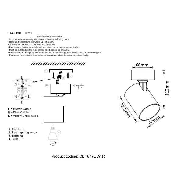 Спот Crystal Lux CLT 017CW1R BL изображение 2 Спот Crystal Lux CLT 017CW1R BL Фото № 2