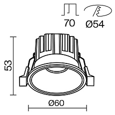 Встраиваемый светильник Maytoni Technical Downlight Round DL058-7W2.7K-B 4