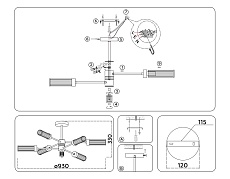 Потолочная люстра Ambrella Light High Light Modern LH55162 1