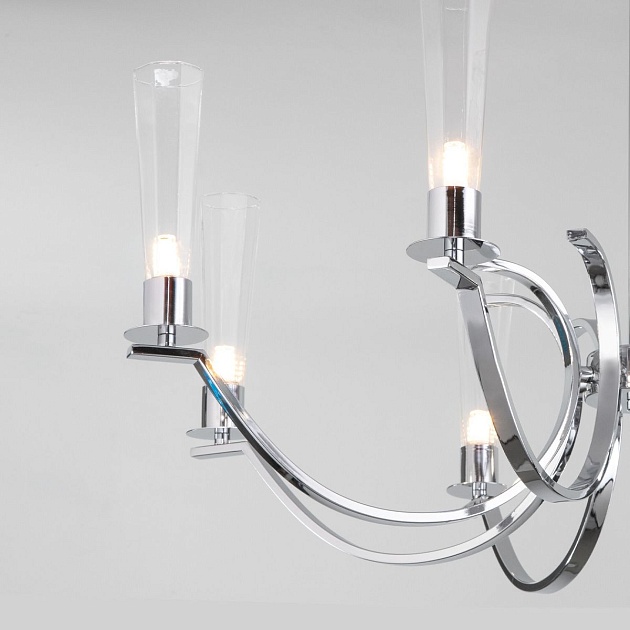 Подвесная люстра Eurosvet Rosher 60141/8 хром Фото № 4