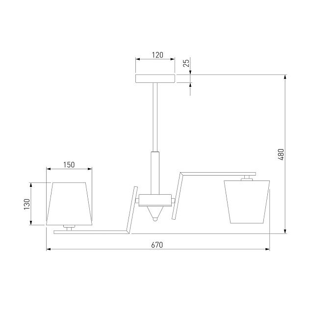 Потолочная люстра Eurosvet Ozark 60149/6 латунь изображение 2 Потолочная люстра Eurosvet Ozark 60149/6 латунь Фото № 2