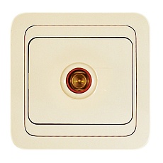 Розетка Makel TV 1-м СП Mimoza 16А IP20 крем/крем 25007