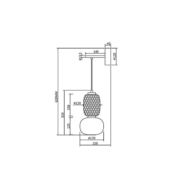 Бра Maytoni Pattern MOD267WL-L18CH3K Фото № 6