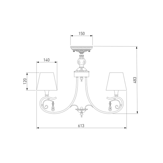 Подвесная люстра Eurosvet 60069/5 серебро Фото № 2