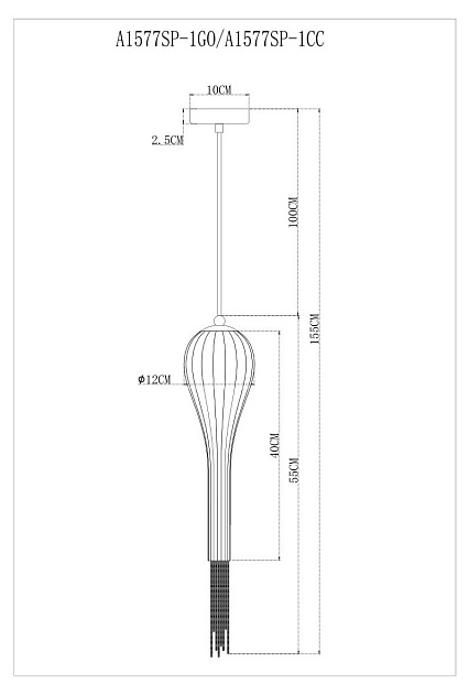 Подвесной светильник Arte Lamp Waterfall A1577SP-1CC Фото № 4