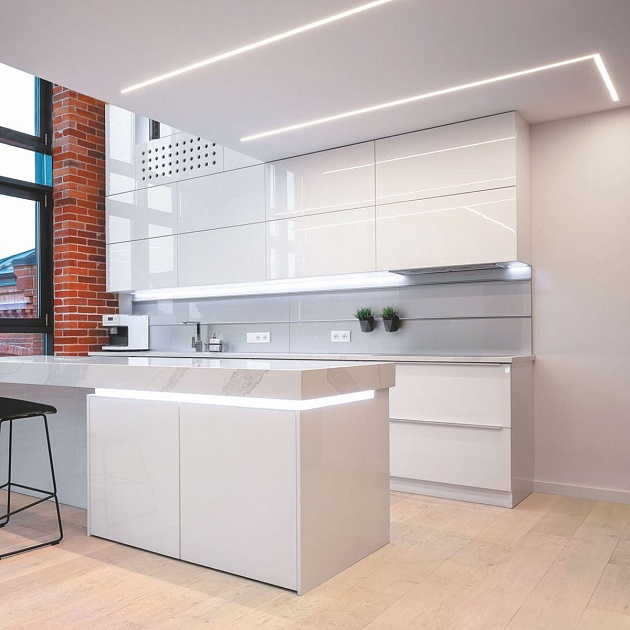 Профиль врезной с рассеивателем серебро 2м. Apeyron 08-29 изображение 6 Профиль врезной с рассеивателем серебро 2м. Apeyron 08-29 Фото № 6