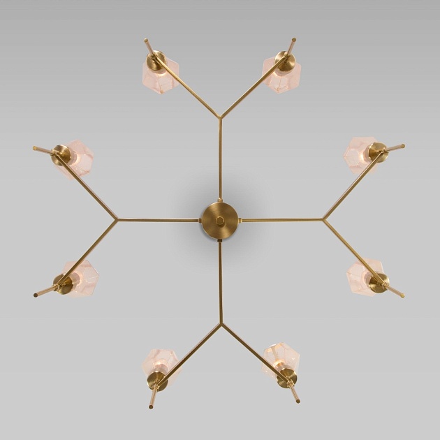 Потолочная люстра Eurosvet Prism 60143/8 латунь изображение 2 Потолочная люстра Eurosvet Prism 60143/8 латунь Фото № 2